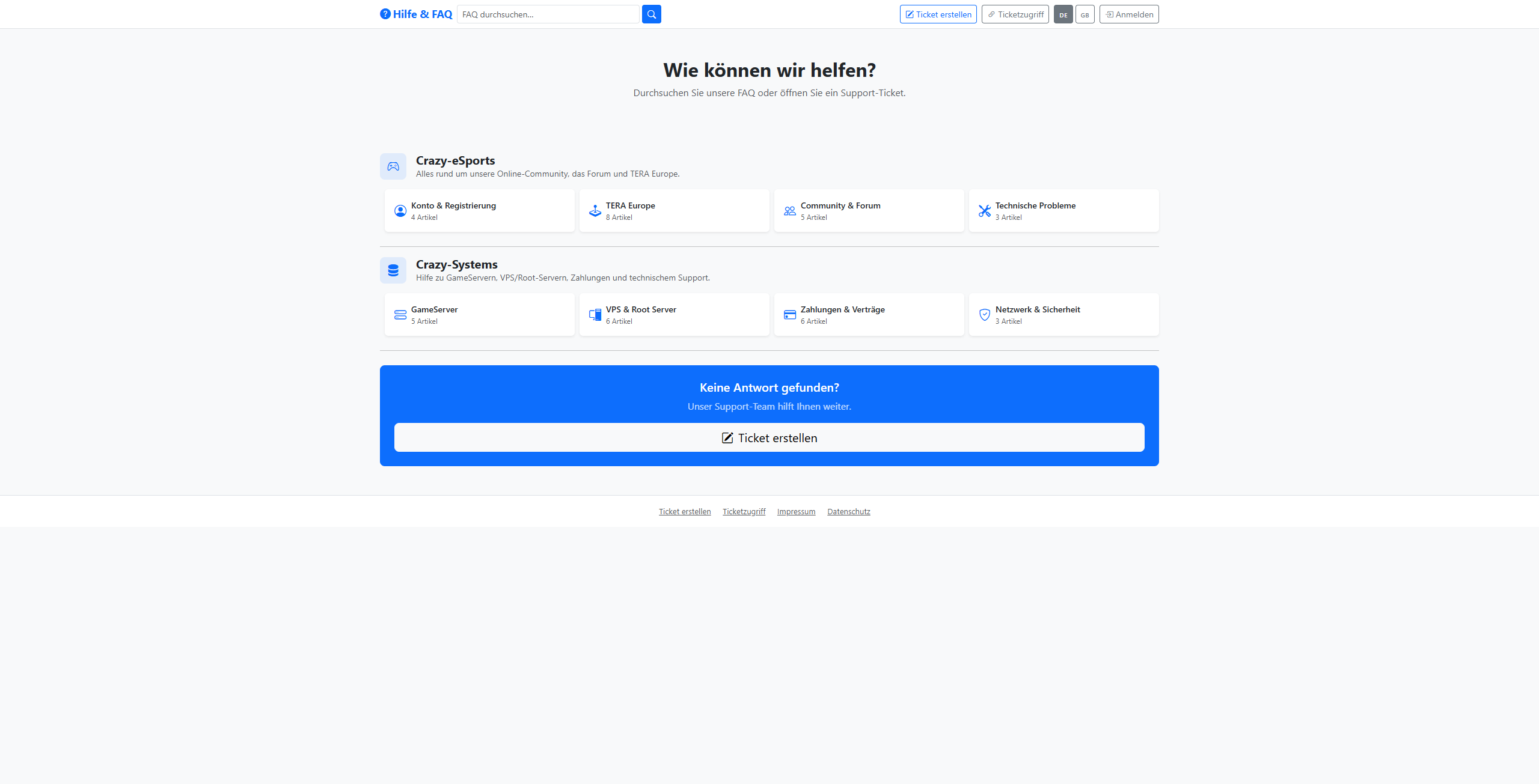 FAQ und Self-Service-Portal