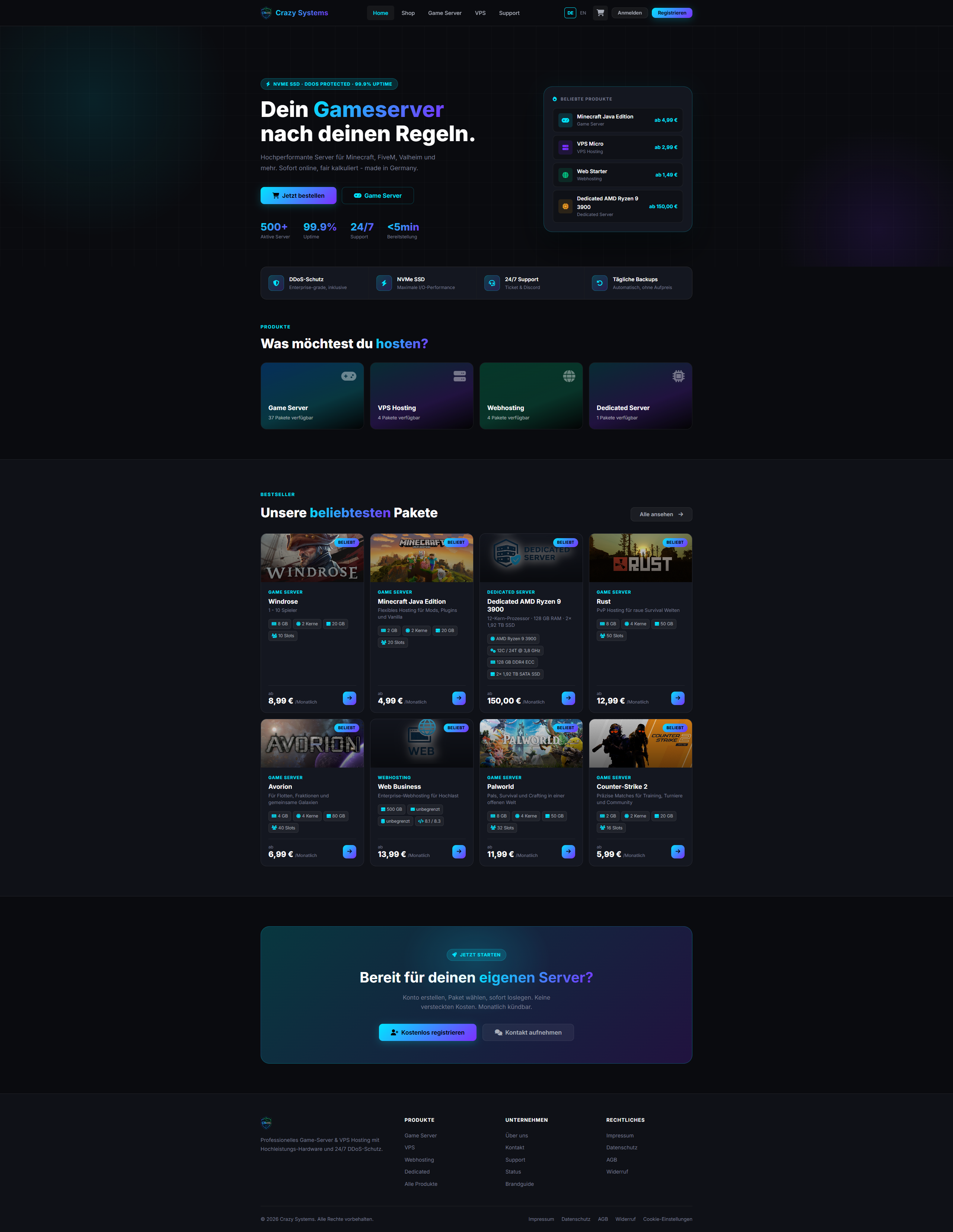 Start page